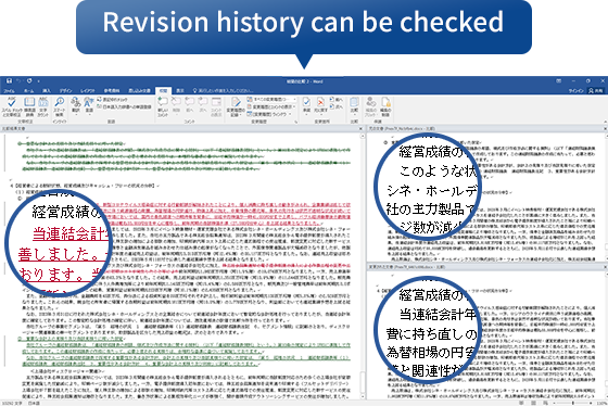 Revision history can be checked